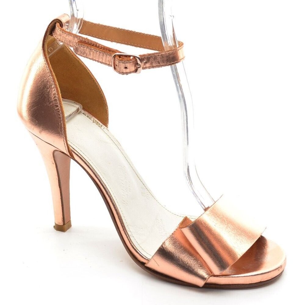 Maison Martin Margiela Copper Ankle Strap Heel Pumps 36